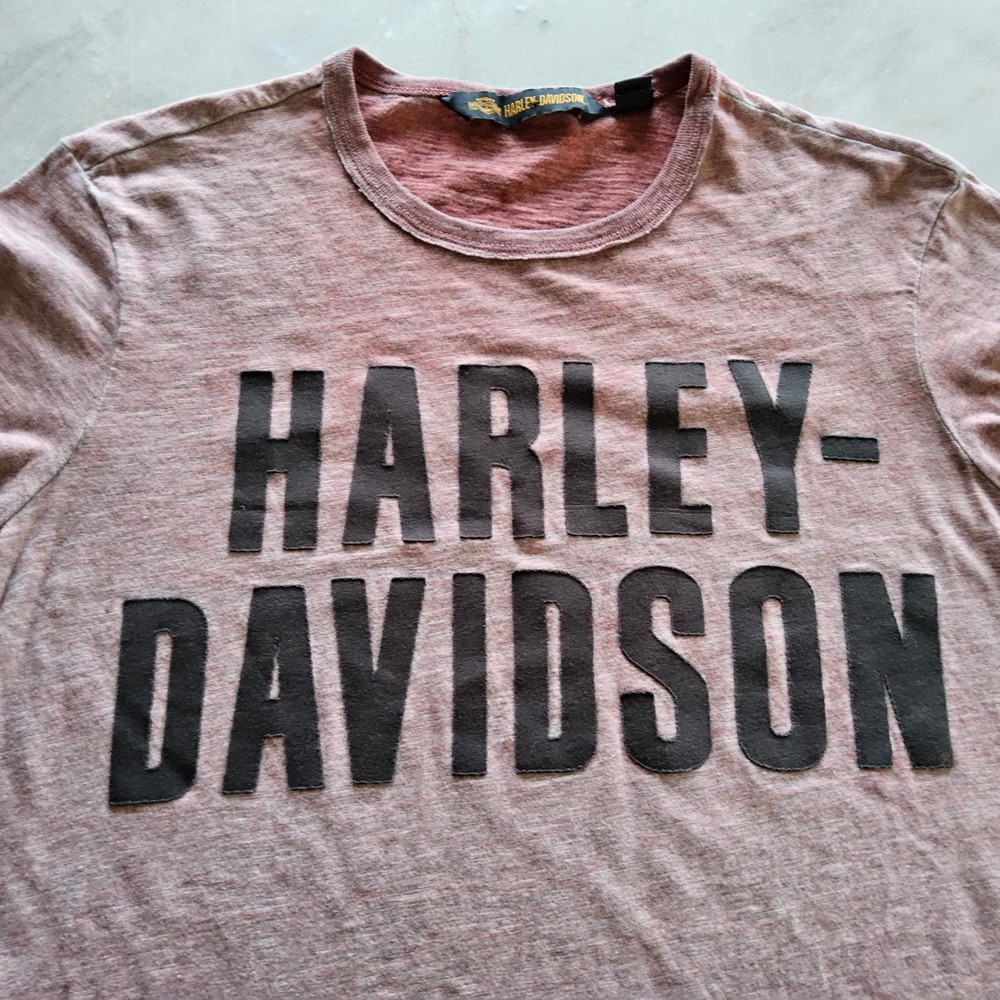Harley Davidson Women's T Shirt Brown Graphic Short Sleeve‎ Size L